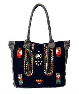 Aztec felt shopper bag