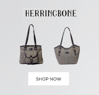 herringbone wool tote bag