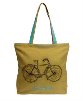 On Your Bike Canvas Shopper