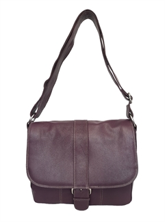 leather flap over across body satchel