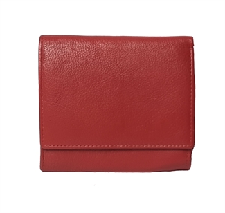 small leather square flap over purse