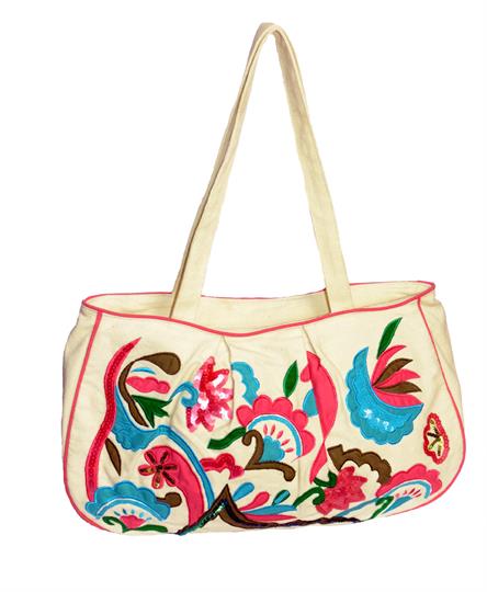 Natural Tropical abstract shopper bag