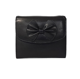 Real leather bow purse