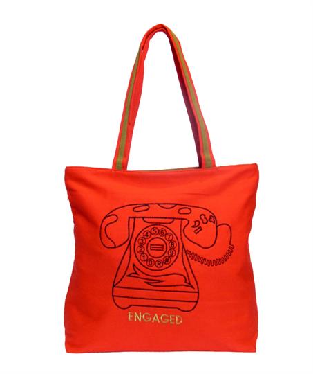 Red Engaged Canvas  Shopper