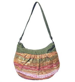 Sparkles tweed shoulder bag