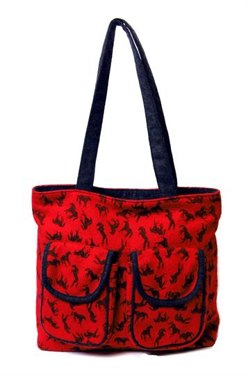 Red Horses shopper bag