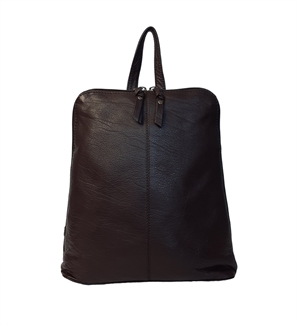 leather front stitch backpack