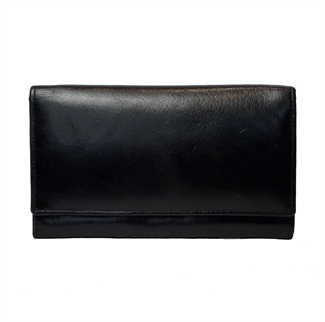 leather flap over purse