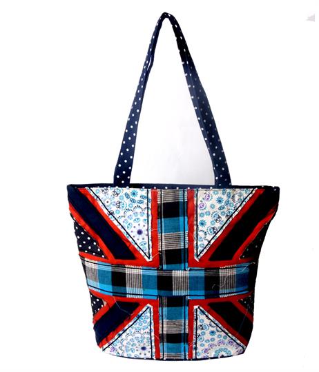 Navy Blue Rule Britannia shopper