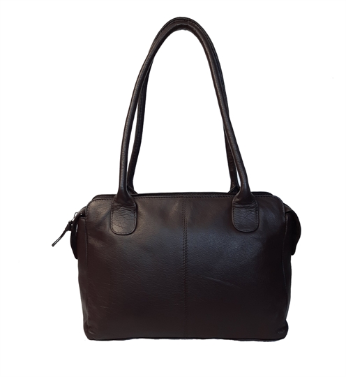 Brown leather medium tote bag