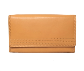 Real leather flap over purse