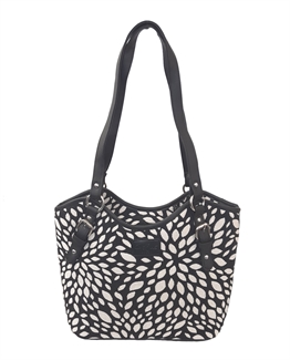 Leaf tapestry bucket bag