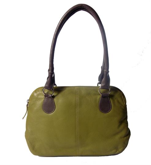 Green Real leather small handbag