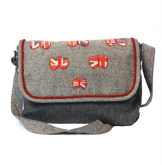 Grey The union of butterflies flapover satchel